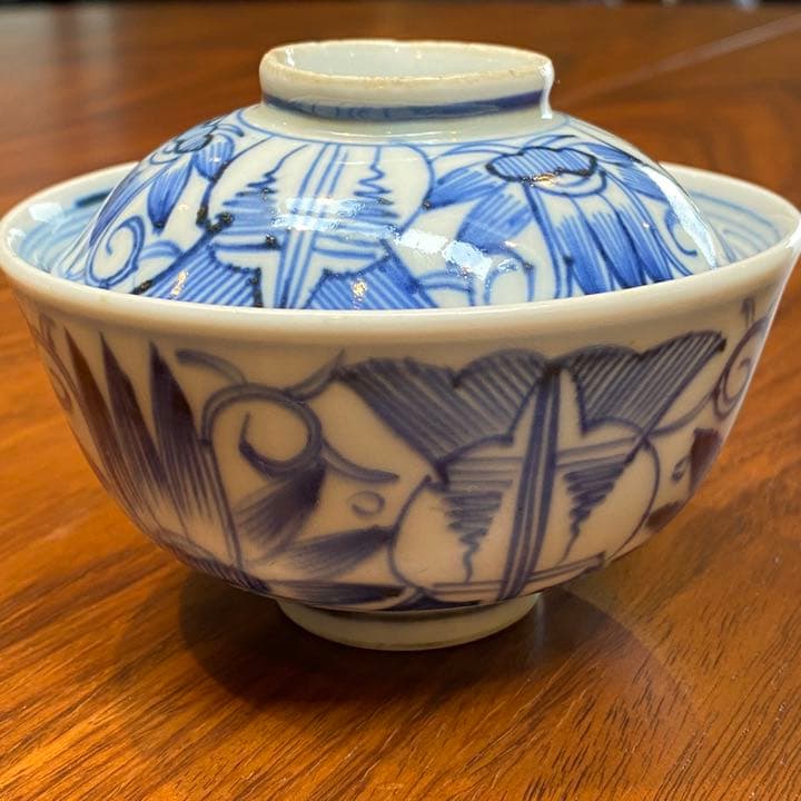 古伊万里　飯茶碗蓋付き　5個セット