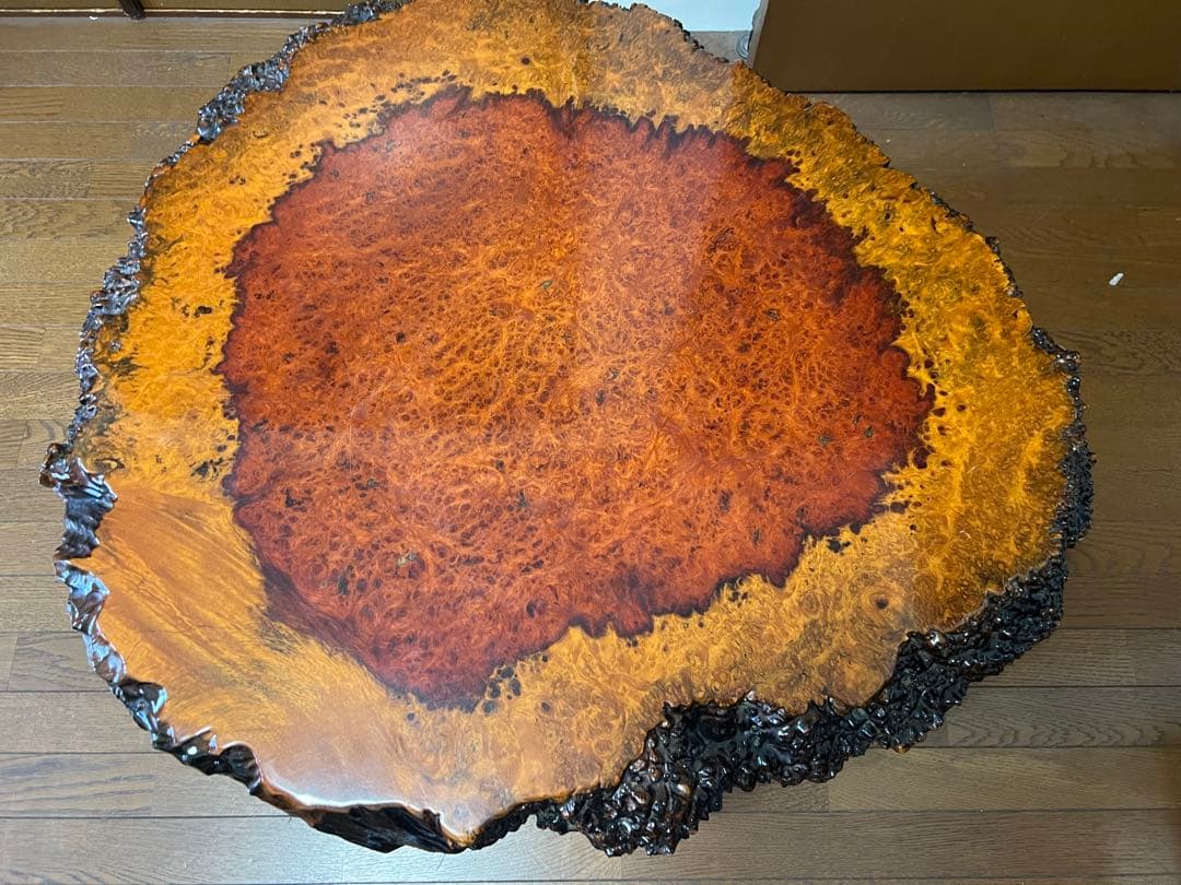 希少】 一枚板 天然木 本花梨 座卓 ローテーブル アンティーク｜花梨？ 一