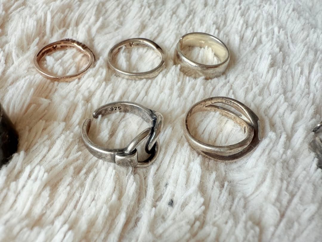 SILVER/ 925銀の指輪のセット