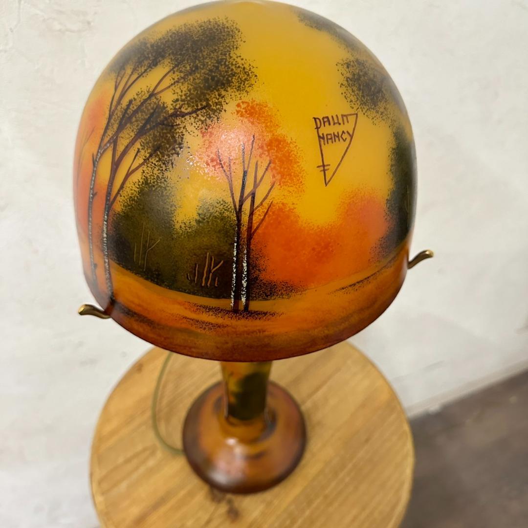 ドームナンシー 吊り卓上照明 アンテルカレール 被せガラス 高さ40cm