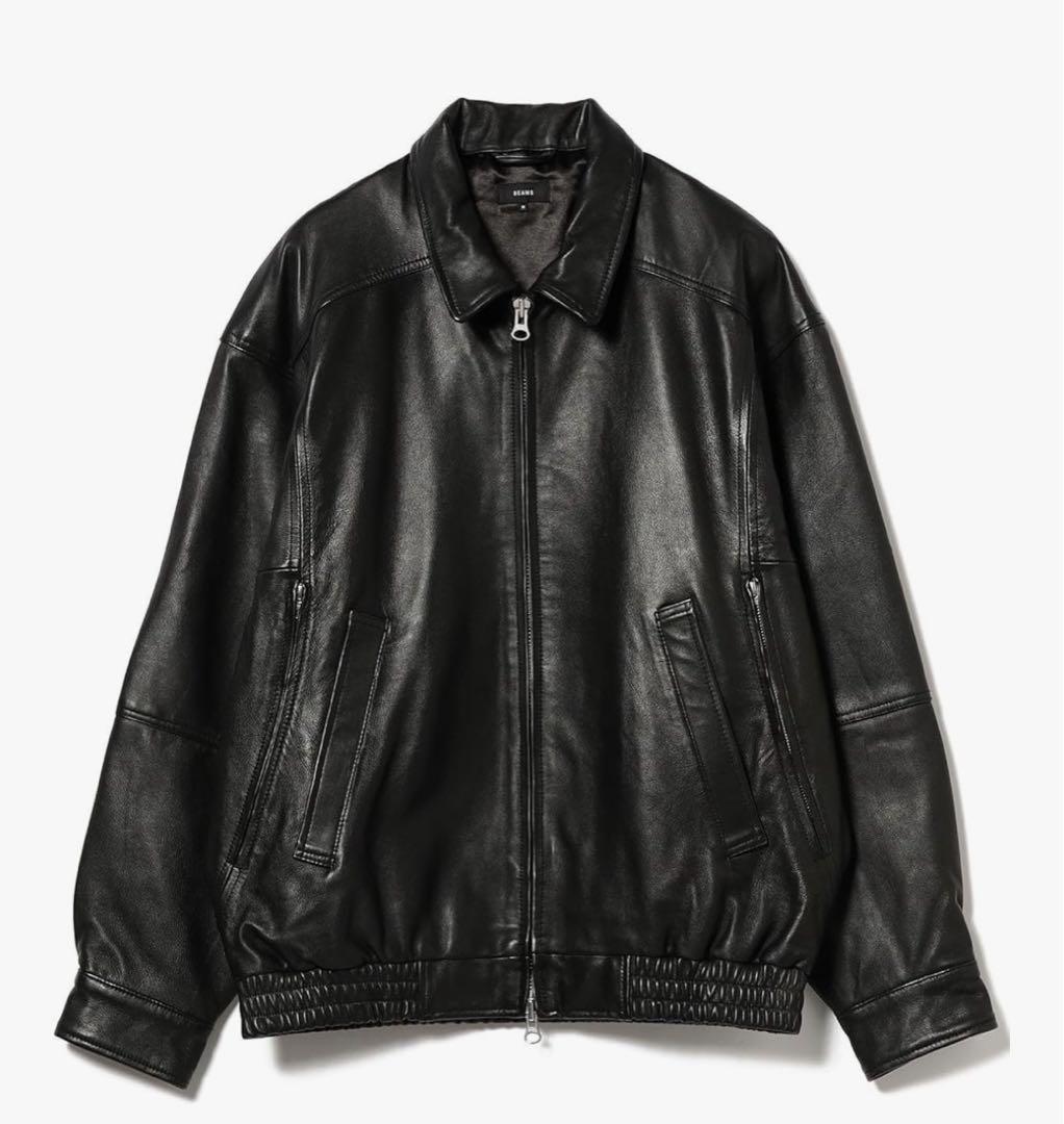 25aw BEAMS ビームス レザーブルゾン レザージャケットMサイズ