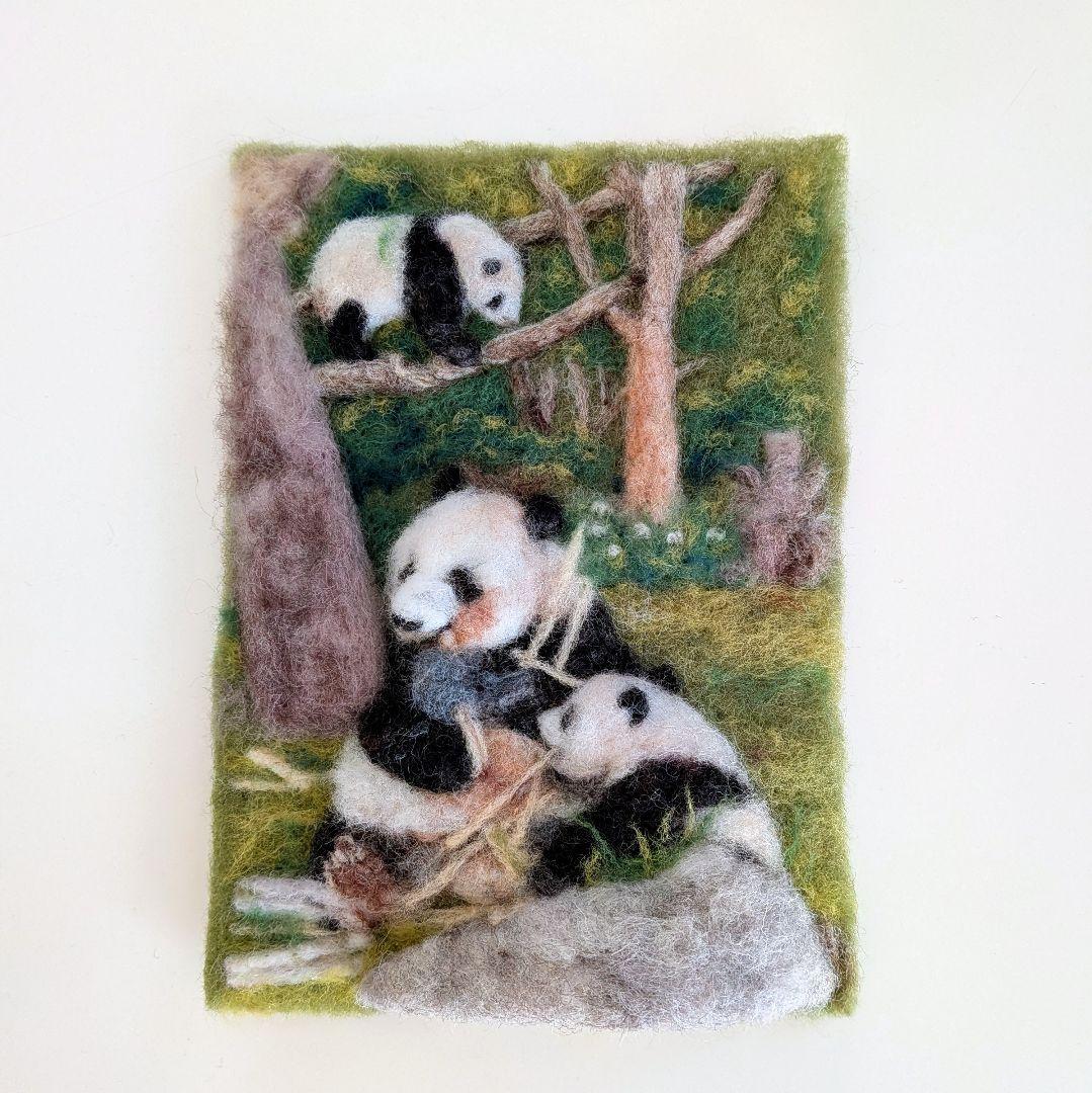 羊毛フェルト1/12③シンシン&シャオレイのフレーム - メルカリ