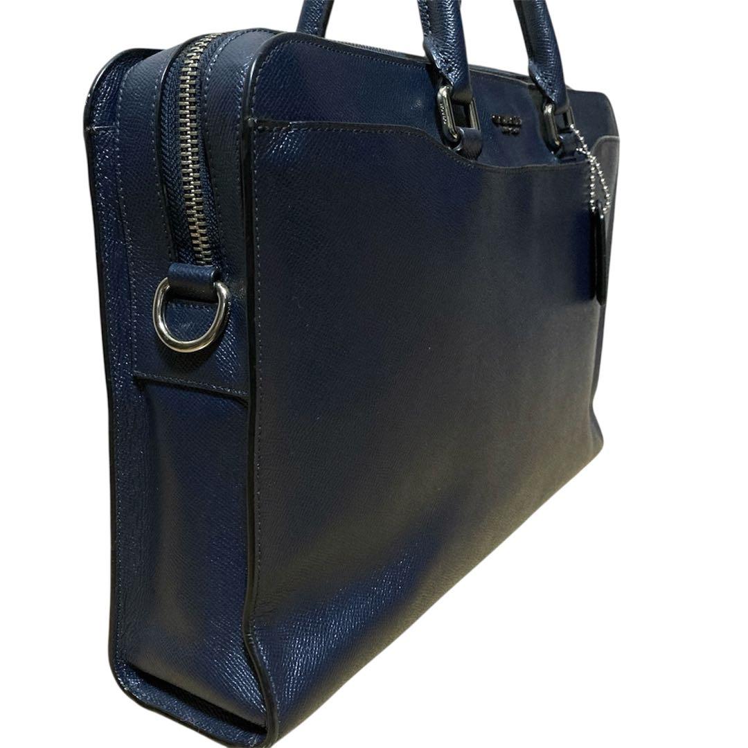 上美品 COACH コーチ レザー メンズ ビジネスバッグ ブリーフケース