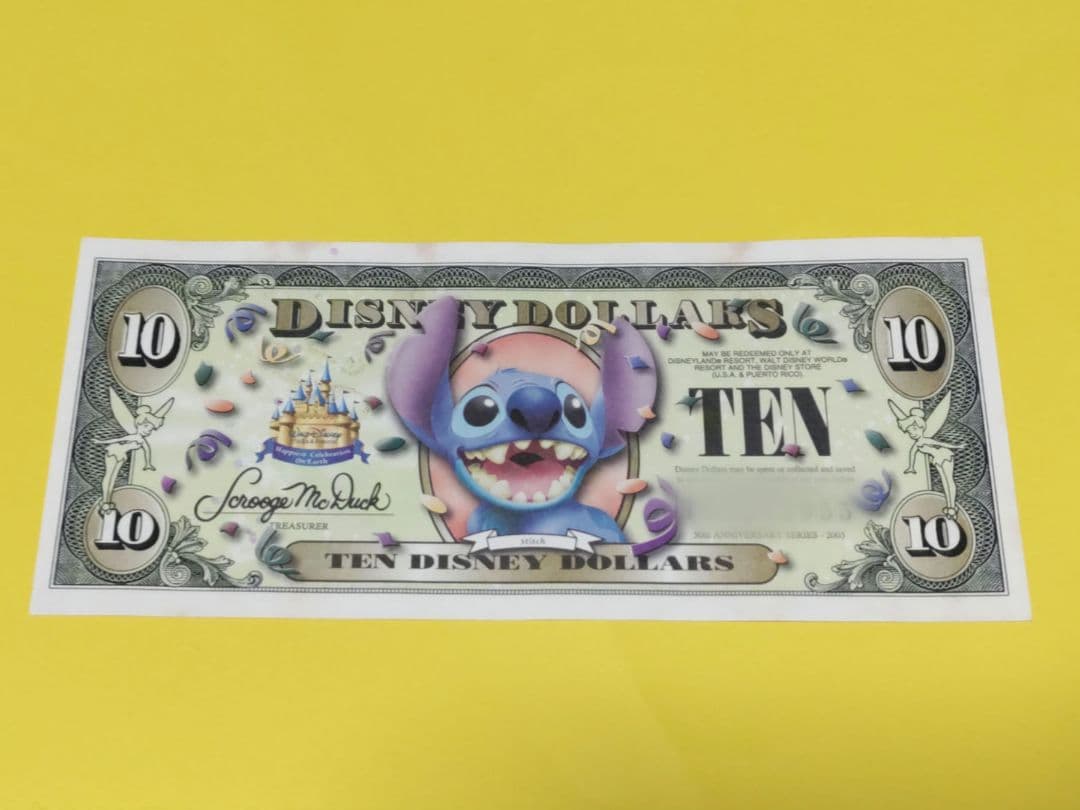 ディズニーダラー★50周年記念紙幣★4枚セット　5ドル札×2枚