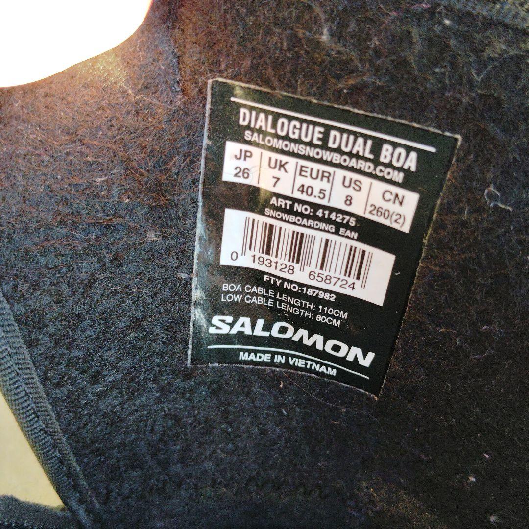 美品！サロモン　ダイヤラグwboa 26cm