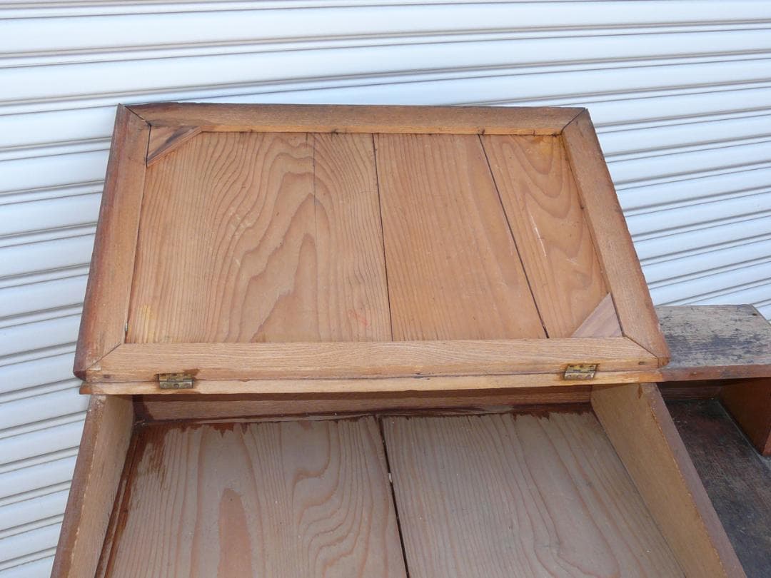 昭和レトロ 帳簿台 ドローイング アンティーク 机 文机 テーブル 木製