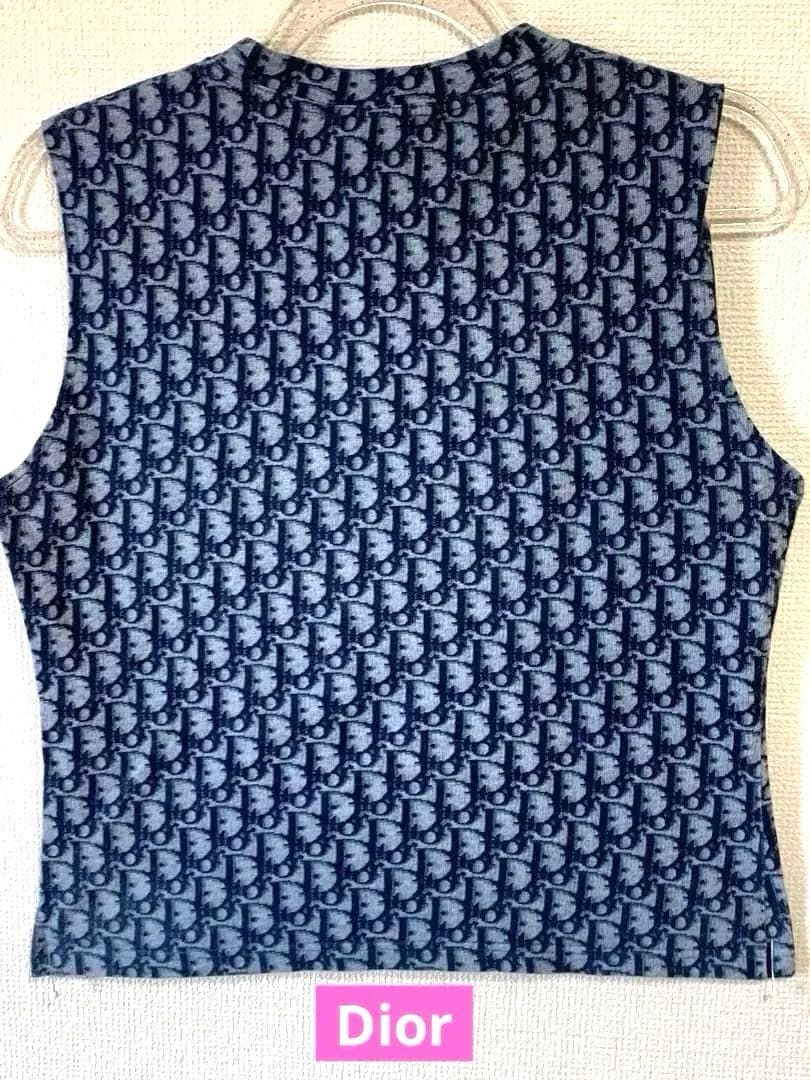 ⭐️Diorタンクトップ　ロゴネイビー2ストライプ✨❣️可愛い⭐️最終格安最安値⭐️