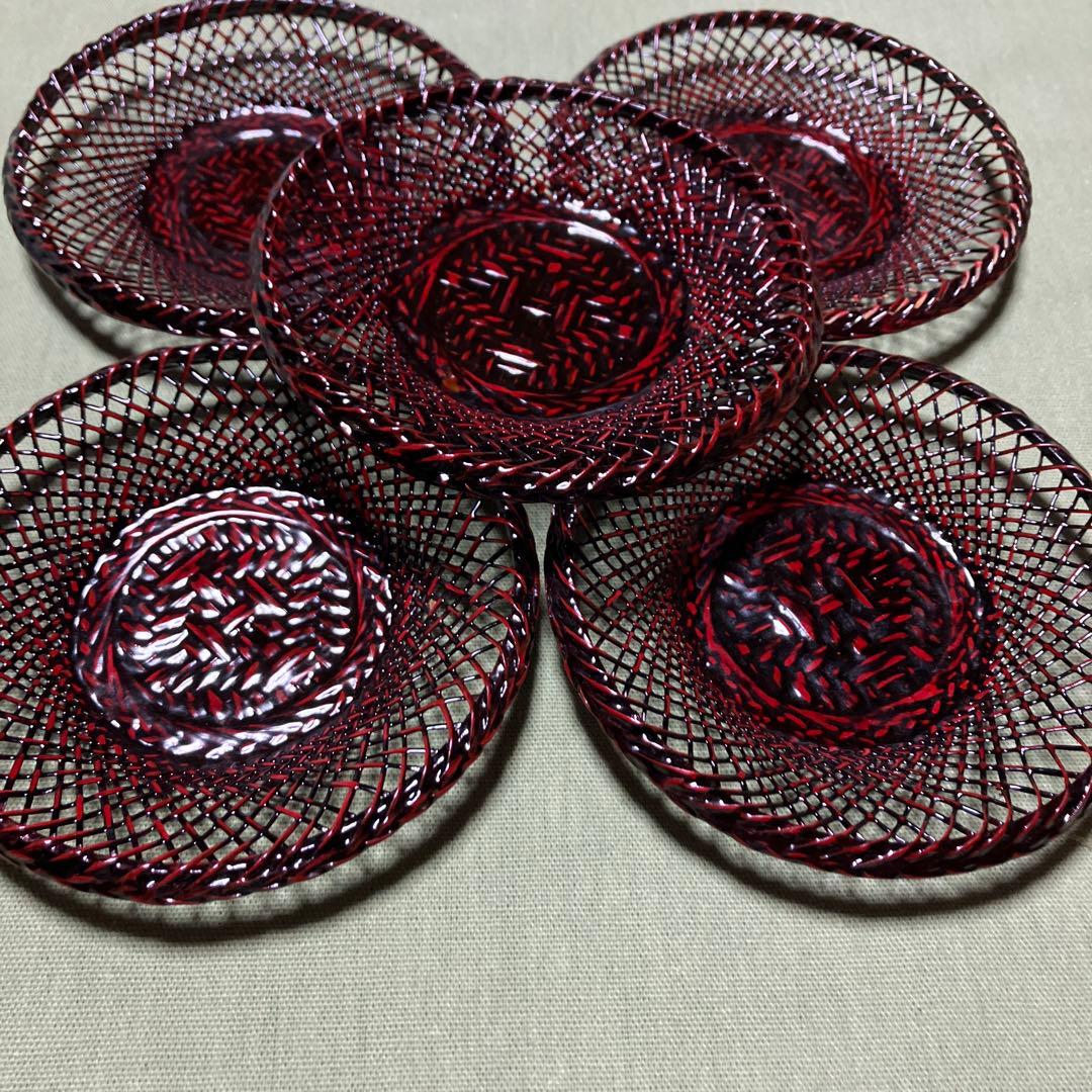 伝統工芸品 らんたい 籃胎漆器 茶托 久留米伝統工芸 5枚 - メルカリ