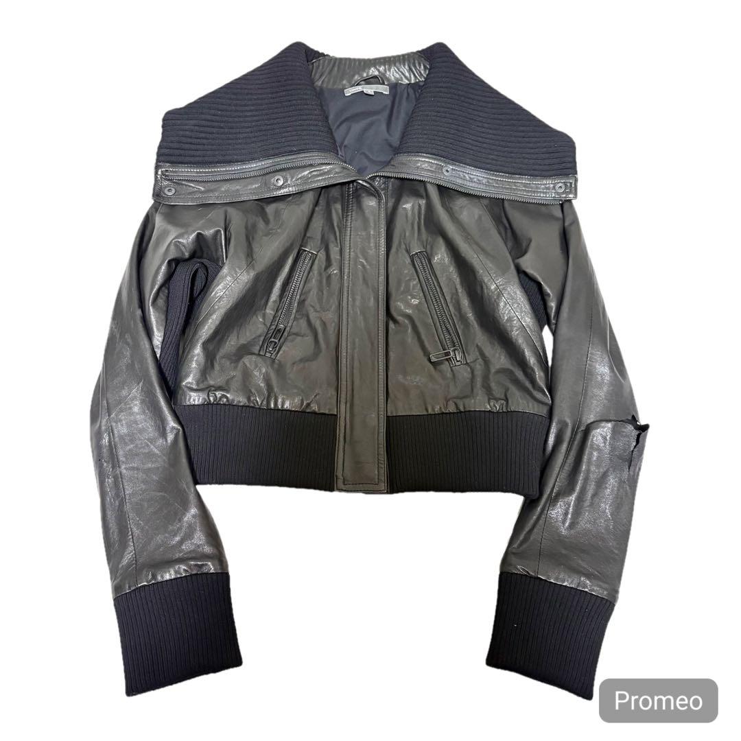 00s black leather jacket opium archive - メルカリ