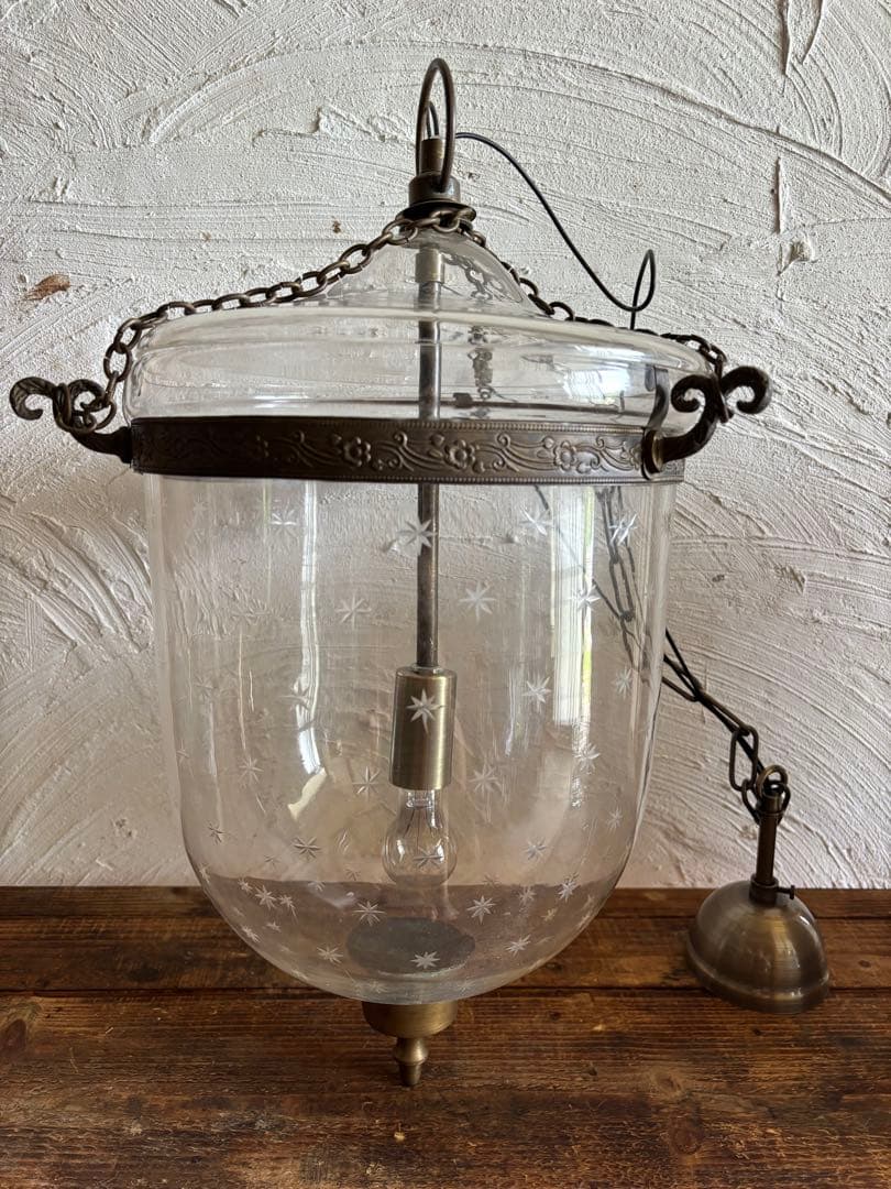 コロニアルスタイル ガラスランプ 天井ライト