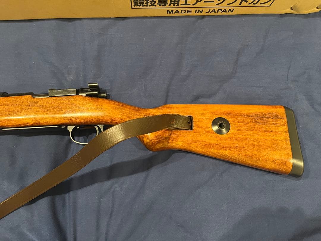 タナカ kar 98k エアコッキング　リアルウッド　革製スリング付き