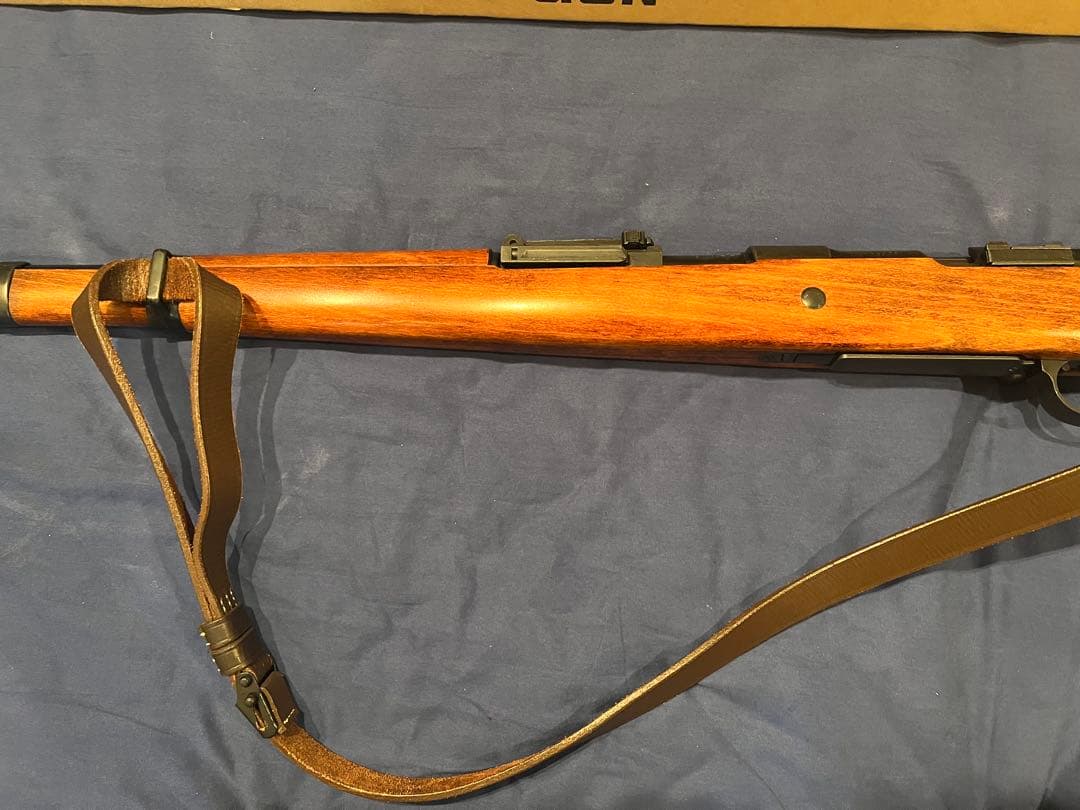 タナカ kar 98k エアコッキング　リアルウッド　革製スリング付き