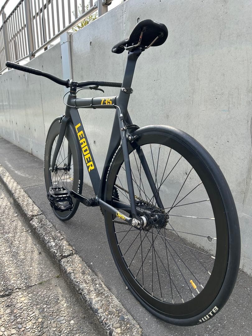 LEADER BIKE 735 TR CUSTOM M黒黄色 エアロピストバイク