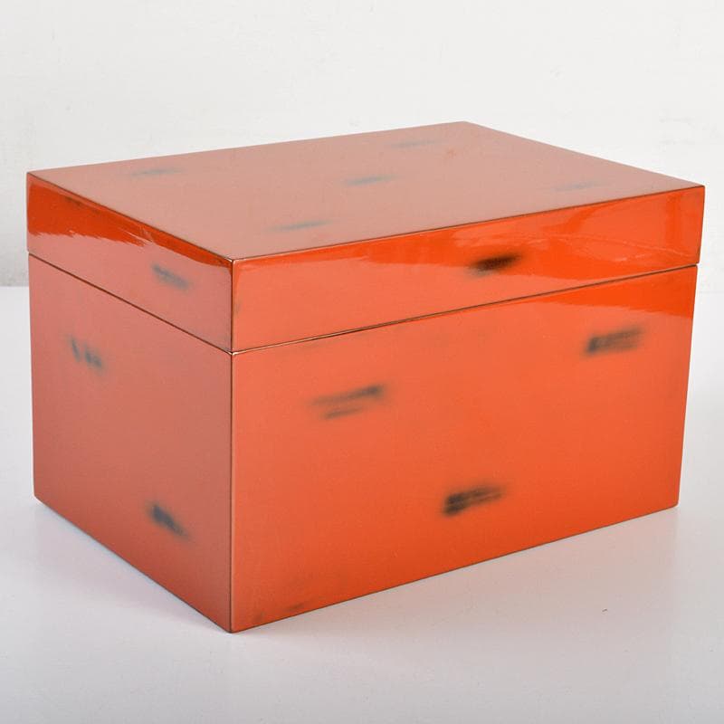 茶道具　朱塗　茶箱　黒茶碗　平安春峰作振出など　五点　一式　V　R6873