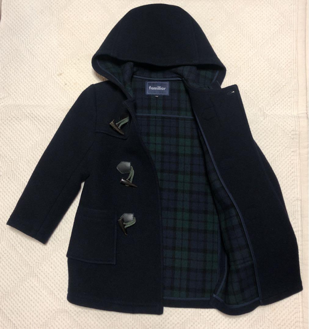 売れ筋 ファミリア ダッフルコート 紺 130cm 235-2-2]【ファミリア