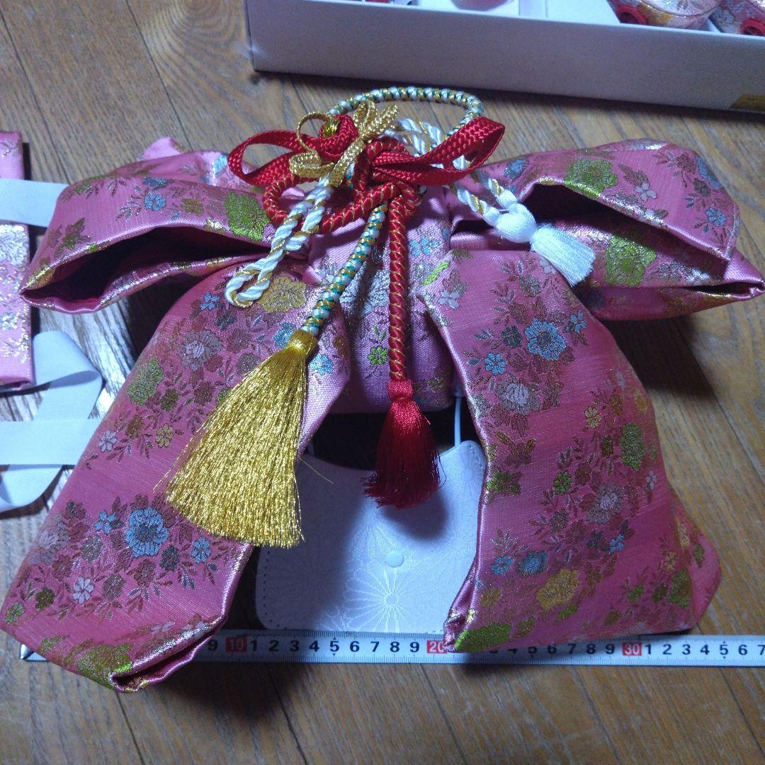 七五三★帯.バッグ.草履.筥迫.ピンク花柄