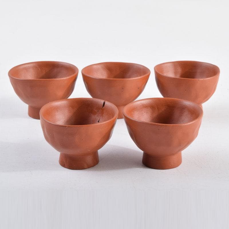 常滑焼 間野弥平作 朱泥 手捻り 小さな茶器揃 共布共箱 V