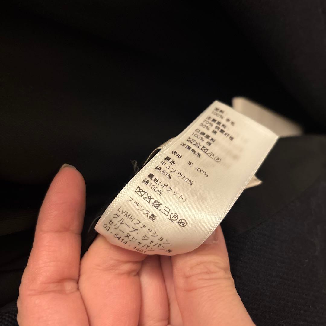 CELINE ダークネイビー ダブルブレストコート - メルカリ