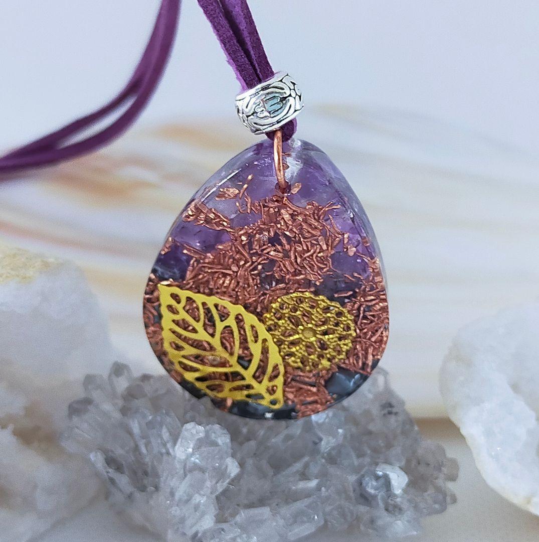 P514 オルゴナイト 天然石 パワーストーン ネックレス ペンダント