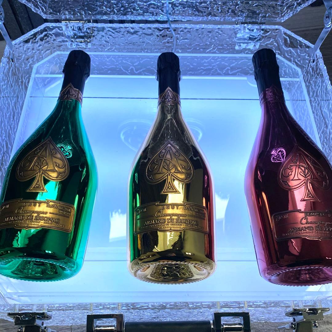 アルマンド ブリニャック LED アタッシュケース シャンパン グリーン