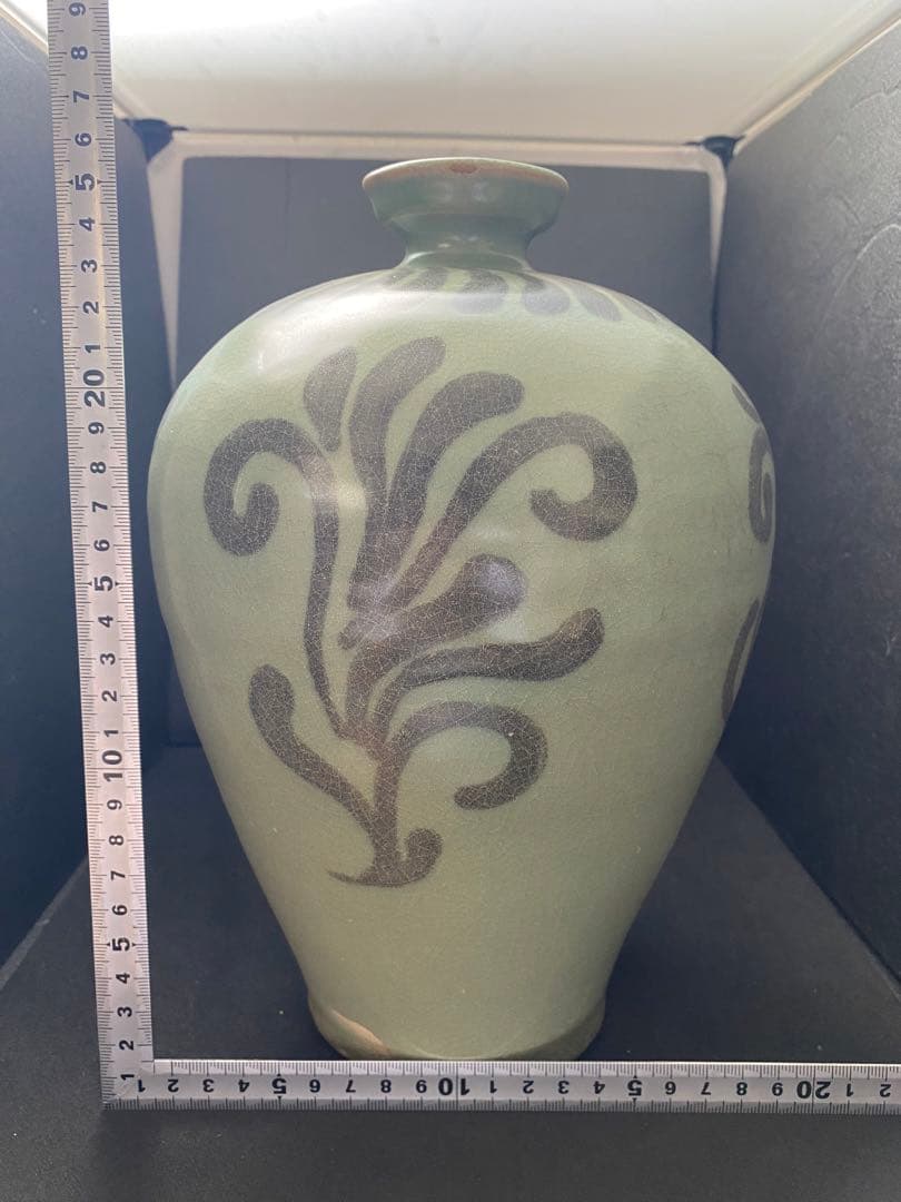 鉄絵 絵高麗 高麗青磁 花草紋 梅瓶 朝鮮 高麗 李朝 花瓶 骨董