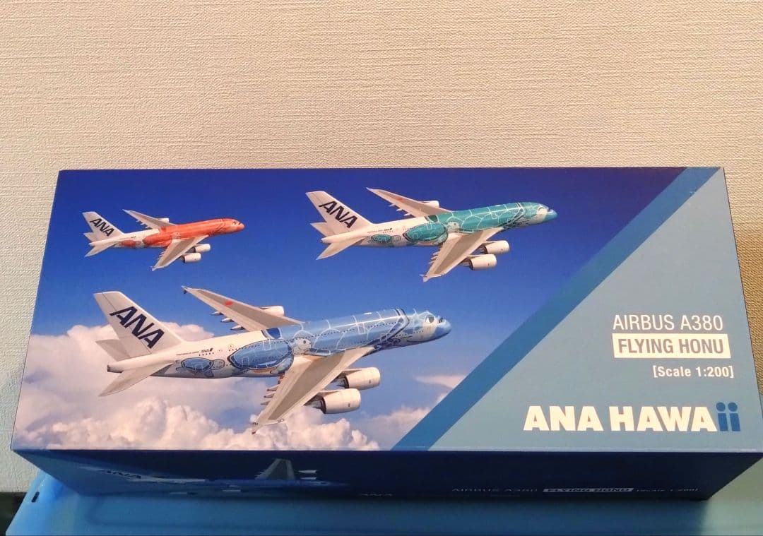 ANA AIRBUS A380 FLYING HONU 飛行機模型 NH20145 1:200 A380 JA382A FLYING HONU エメラルドグリーン スナップ