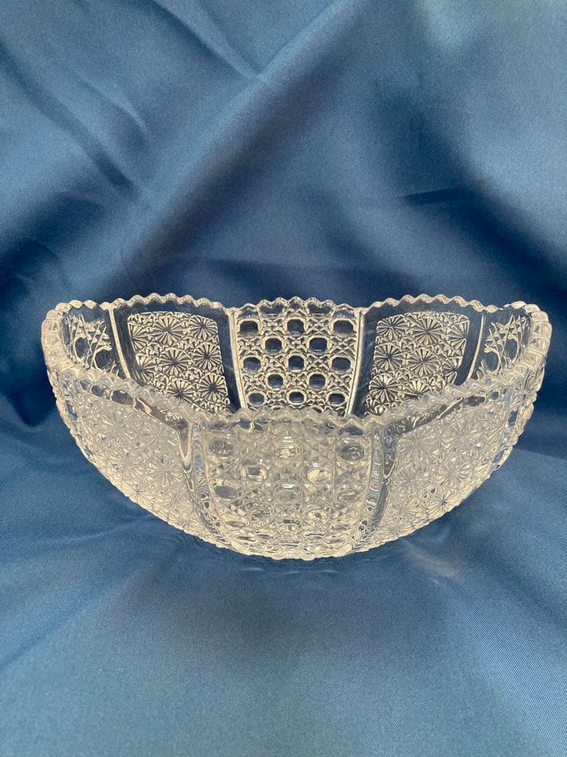 クリスタルガラス 沓形 向付4客