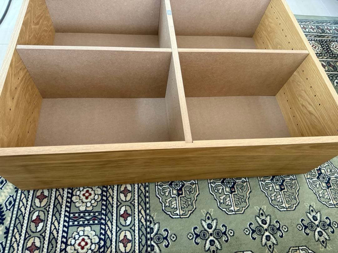 【無印良品】ベッド下収納・大・オーク材25㎝高×2個