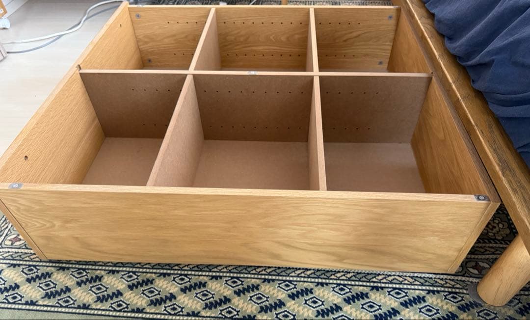 【無印良品】ベッド下収納・大・オーク材25㎝高×2個