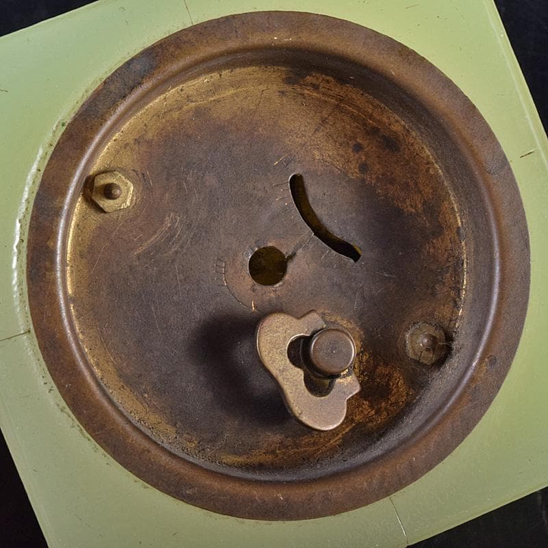 アンティーク 精工舎 ウランガラス 手巻き置時計 ジャンク品 V R7735