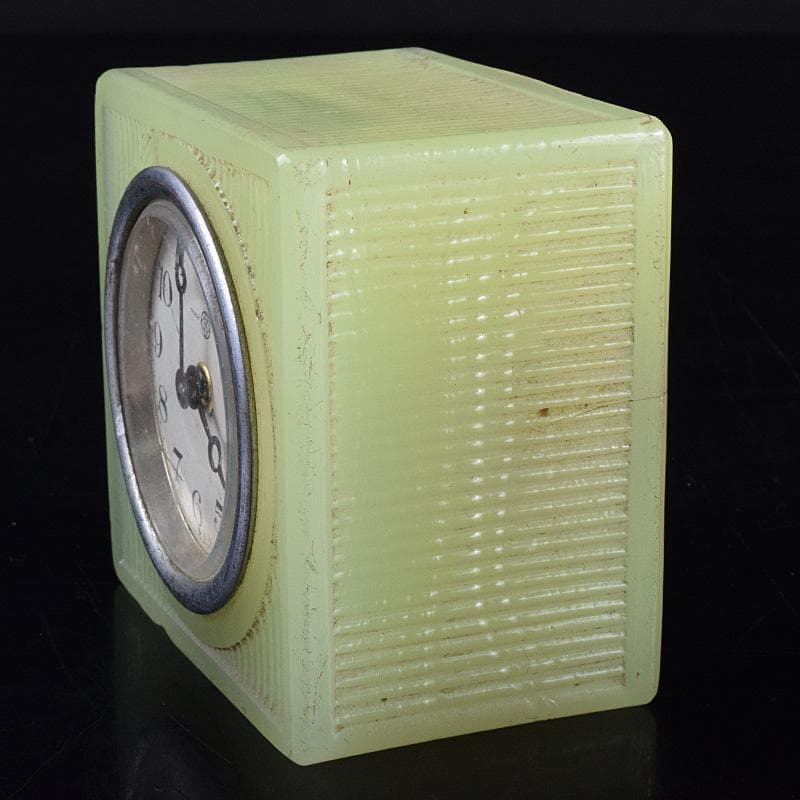 アンティーク 精工舎 ウランガラス 手巻き置時計 ジャンク品 V R7735