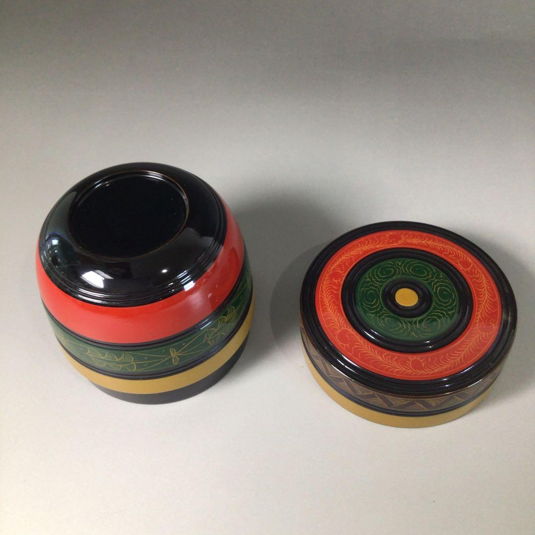 R834 棗 『道場宗廣作』『唐物写』『独楽棗』 共箱 茶道具