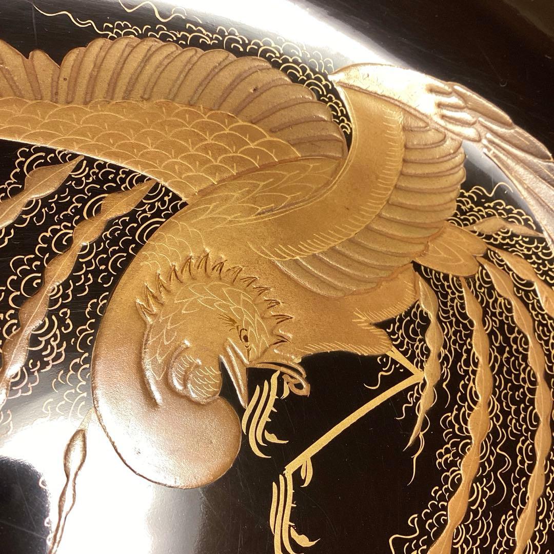 A1059 極上蒔絵　木製輪島塗　桐に鳳凰蒔絵　高月　高杯【供箱入】　1基