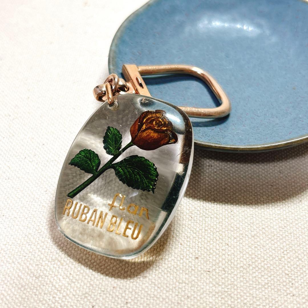 セール ブルボン 薔薇 キーホルダー flan RUBAN ゴールド バラ