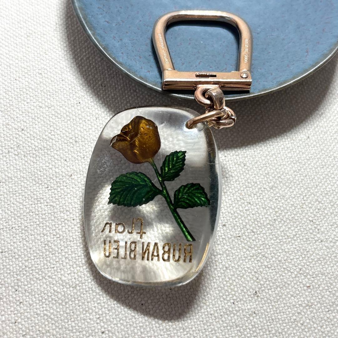 セール ブルボン 薔薇 キーホルダー flan RUBAN ゴールド バラ