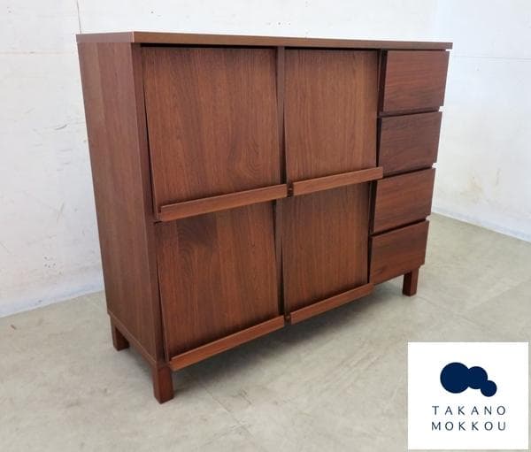 展示品■高野木工■レッチェ■ウォールナット■サイドボード/マガジンラック TAKANO MOKKOU(高野木工)のLECCE(レッチェ)ウォールナット材 マガジン