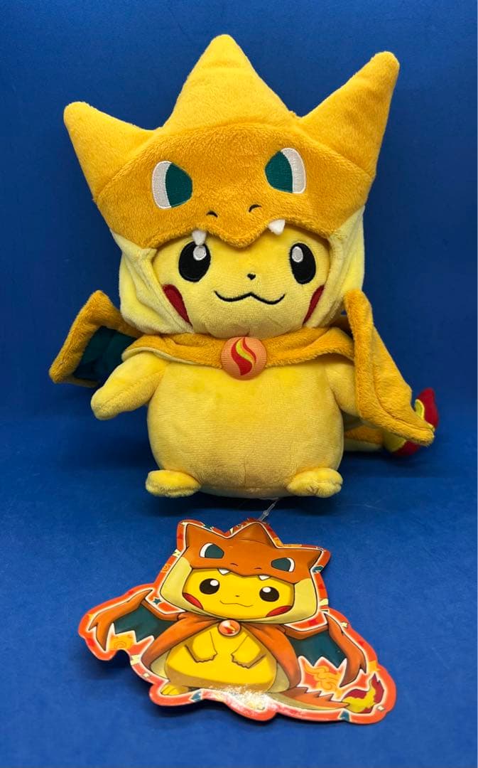 タグ付き】ポケモンセンター メガリザードンY ポンチョを着たピカチュウ