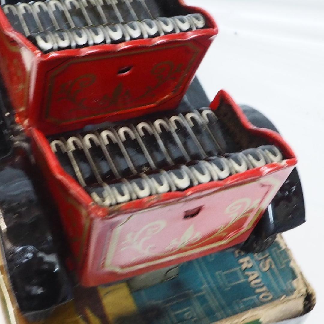 ブリキ【スタンレー スチーマー  オールドタイマー赤】tin toy car箱付