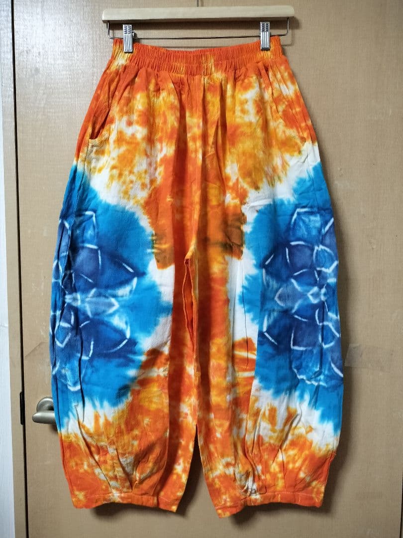 エスニック　タイダイ染め　アラジンパンツ　天然コットン　注文商品　タイ製
