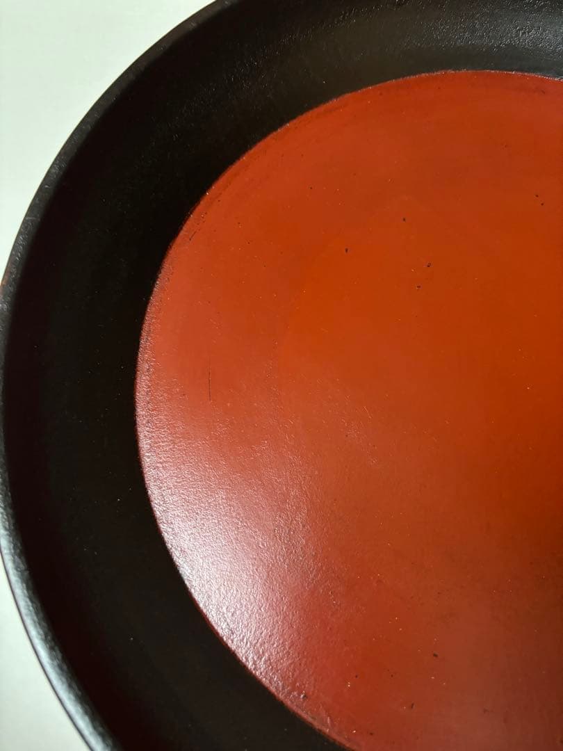 赤木明登氏作 漆器 日の丸勝手盆 直径38センチ 大型