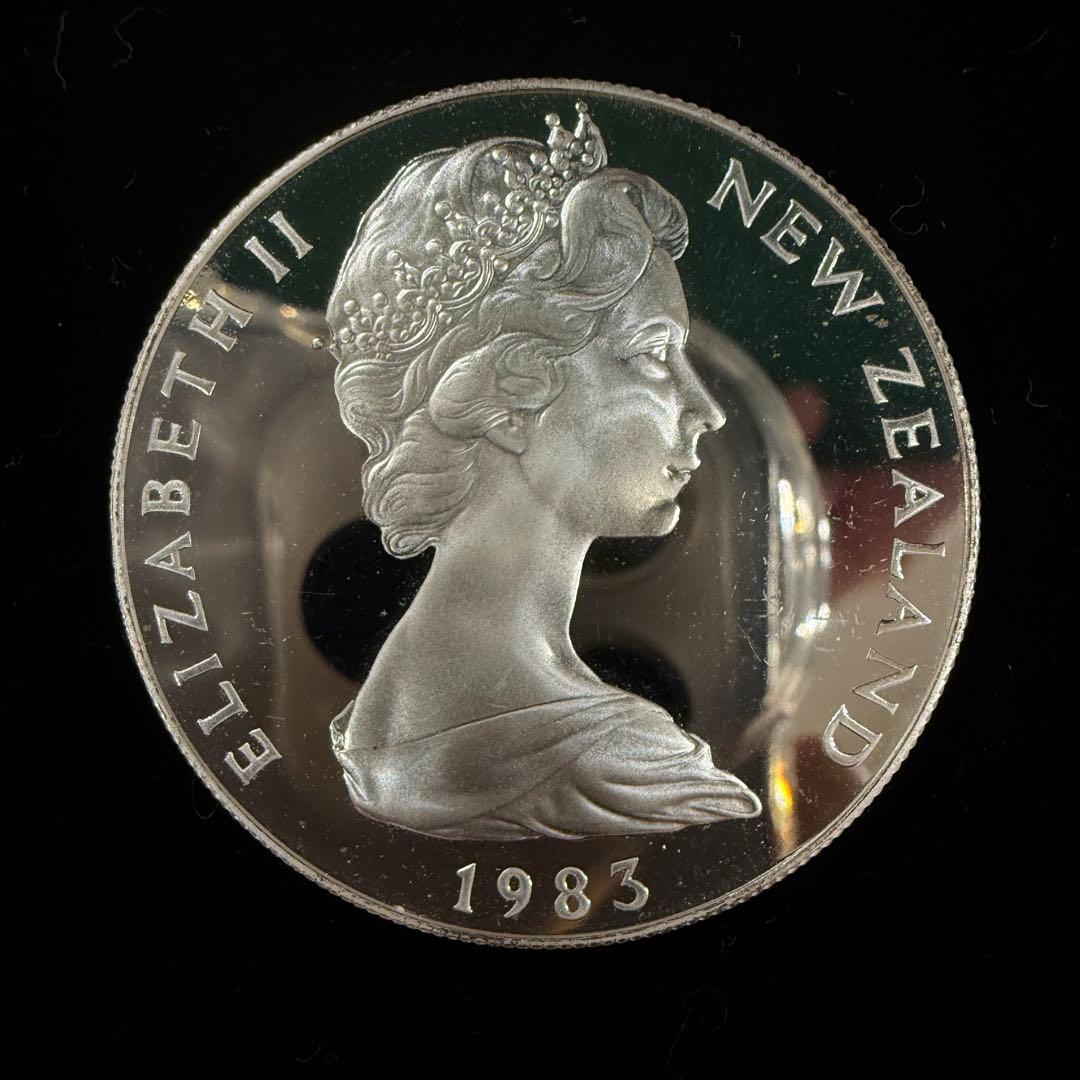 No.46 アンティーク 銀貨 ニュージーランド 50周年 1983年 1ドル