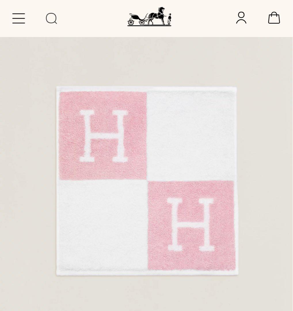 HERMES エルメス タオルハンカチ ハンドタオル 30㎝ コットン