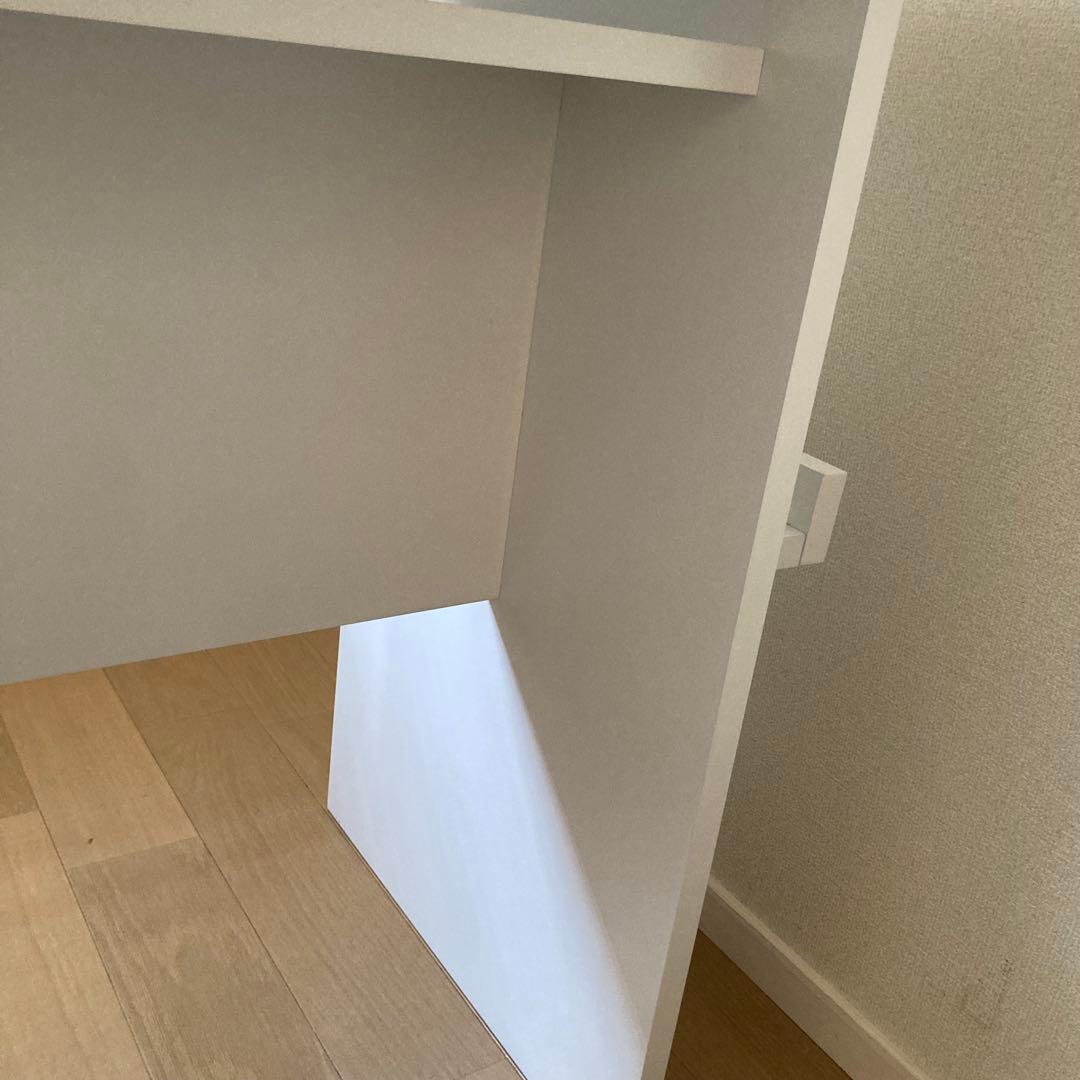 fun funダイニングテーブル　デスク　丸角　半円　ホワイト　シンプル