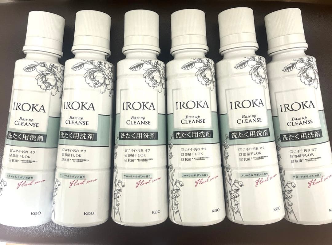 生産終了品】花王IROKA ベースアップクレンズ 本体600g 6本 詰替1つ