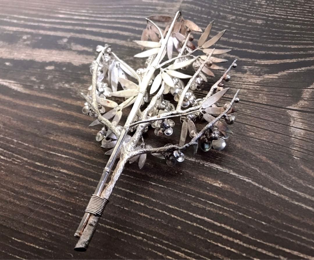 【希少レア】ボンボニエール 挿華 花 皇室 天皇 上皇陛下 下賜 大嘗 純銀