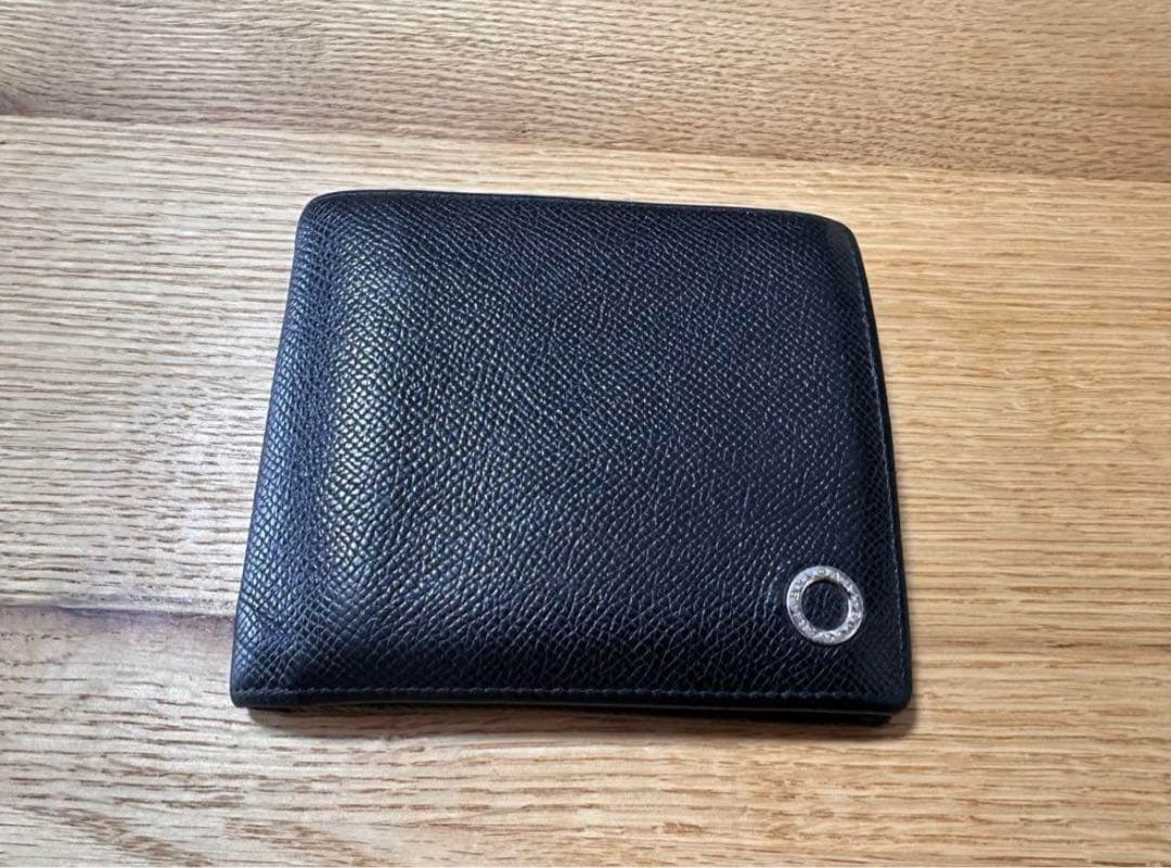 BVLGARI 黒 レザー 二つ折り財布 未使用 ブルガリ 財布 二つ折り