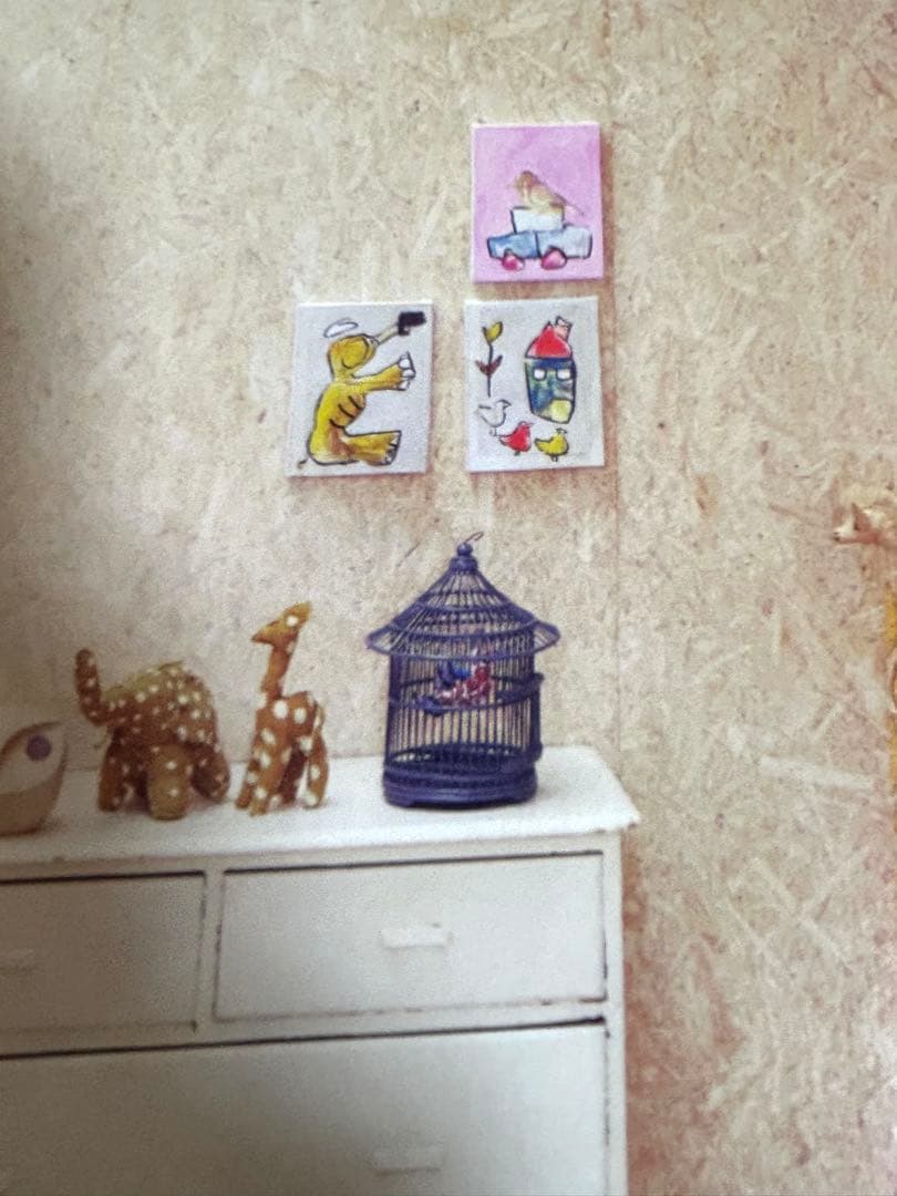 エディ・ドミニク・デュビアン 鳥と車 原画 キャンバスアート