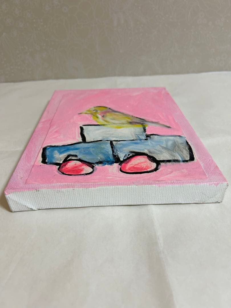 エディ・ドミニク・デュビアン 鳥と車 原画 キャンバスアート