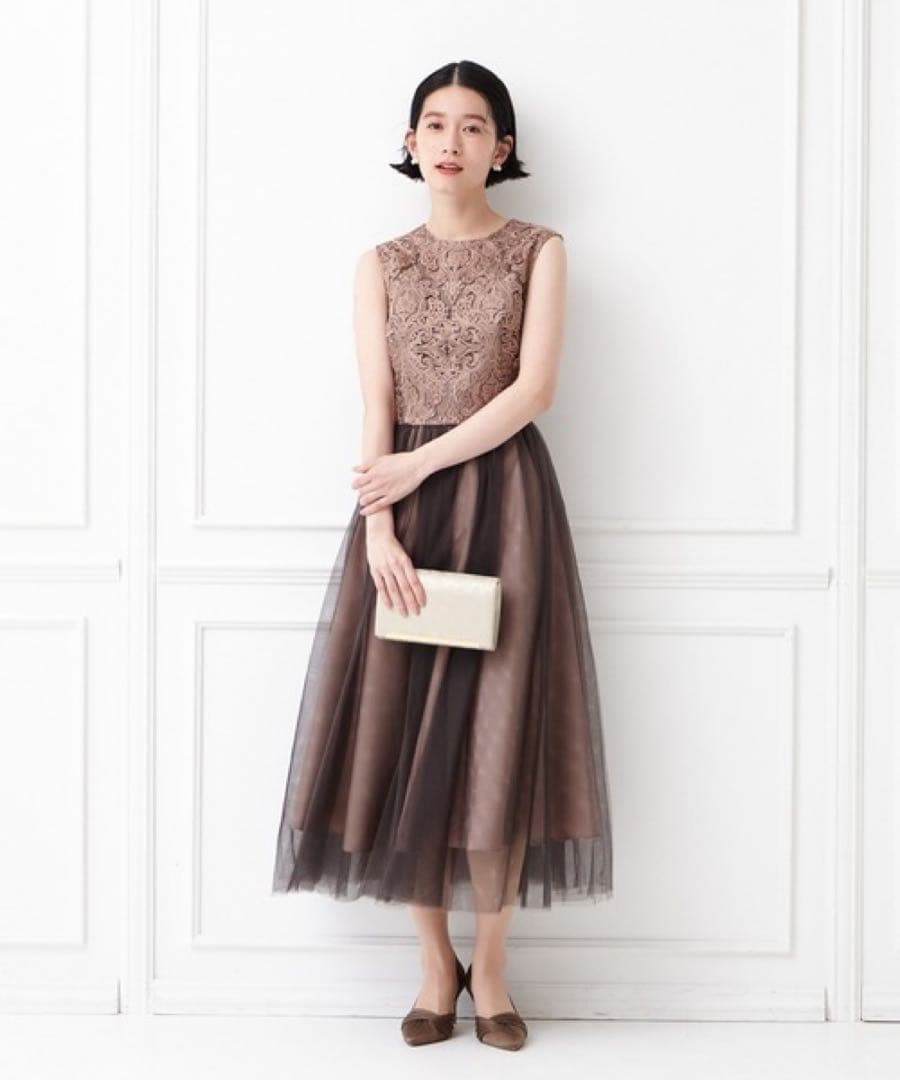 AIMER エメ オーナメント刺繍レースドレス 結婚式 ワンピース - メルカリ