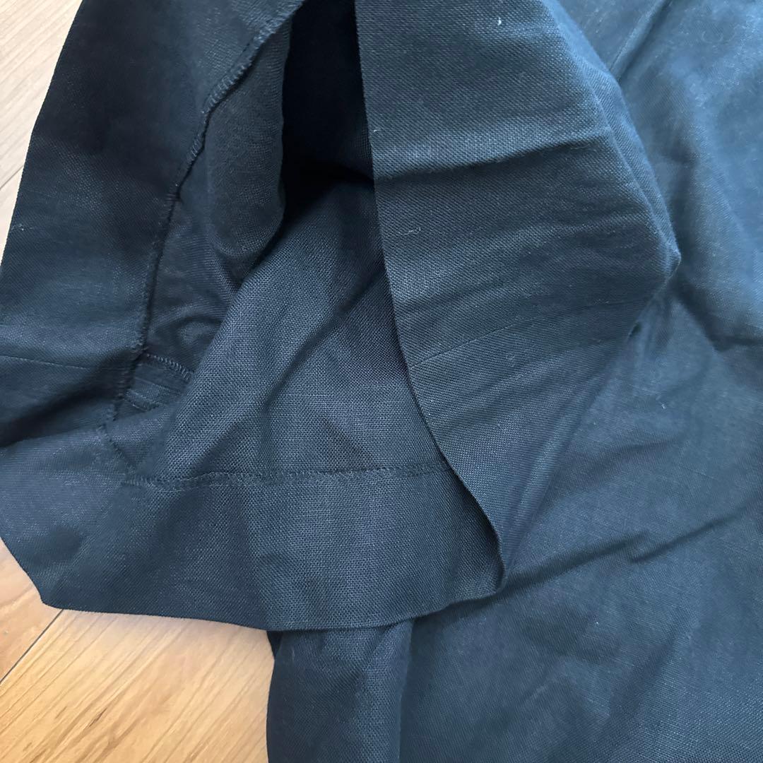 シャネル　キュロットスカート リネン　ヴィンテージ ゴールドココマークボタン